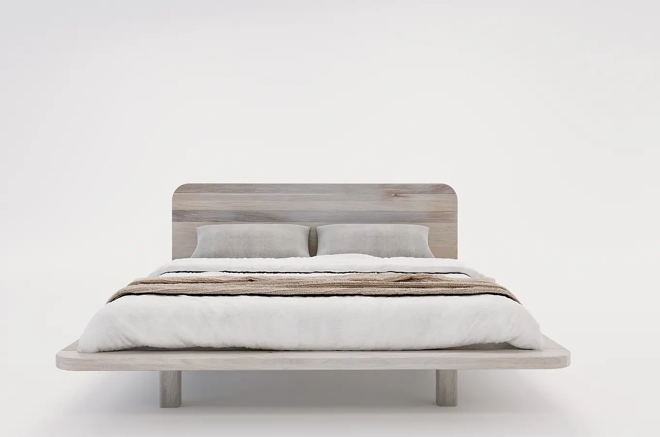 Łóżko lewitujące drewniane dębowe Skandica JAPANDIC