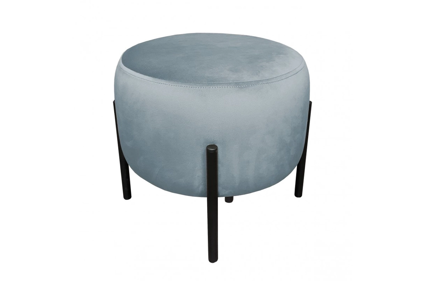 Tapicerowany okrągły puf OTTO na metalowych nogach / kolor tkaniny + podstawy do wyboru!