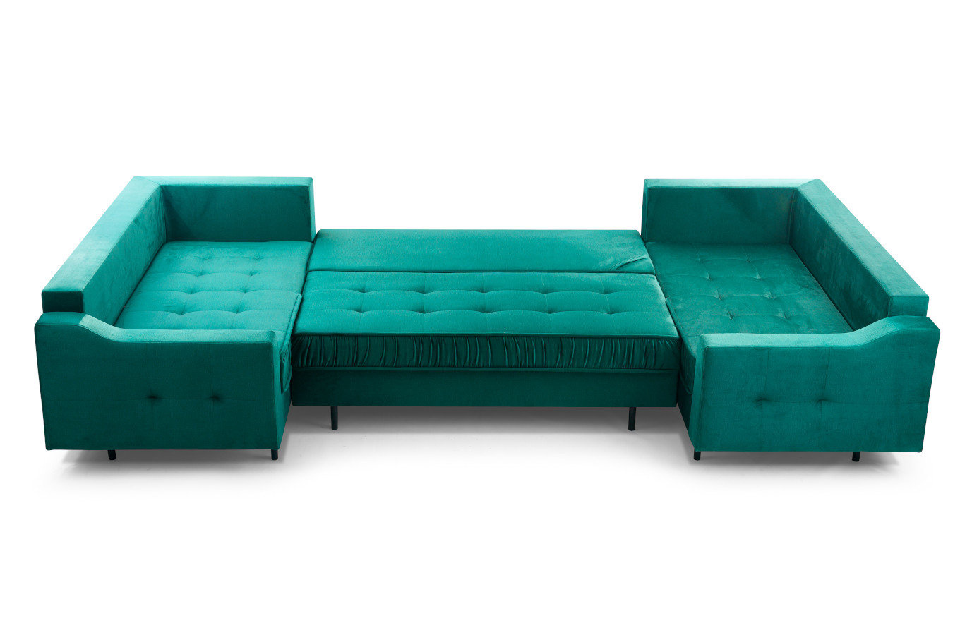 Duży nowoczesny narożnik HAITI U z funkcją spania i pojemnikiem na pościel