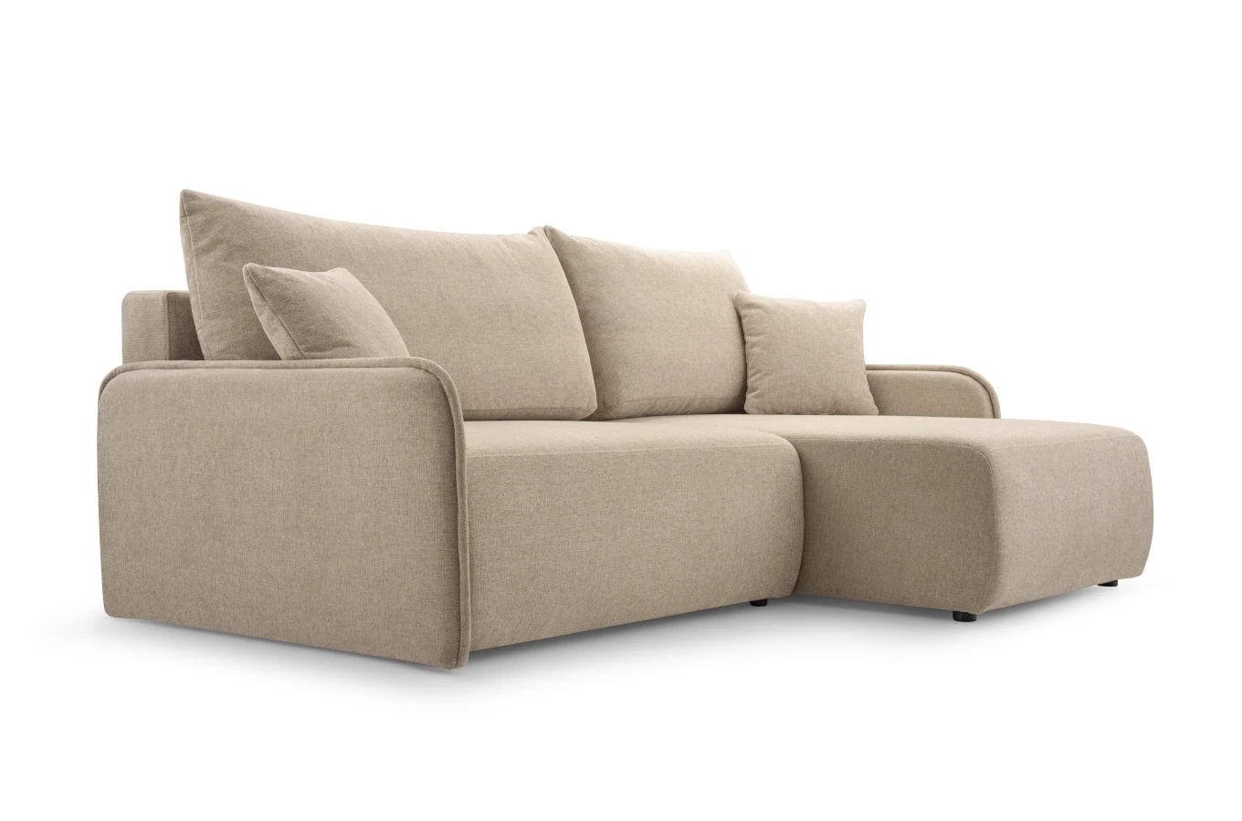 Nowoczesny rozkładany narożnik DIKSI z pojemnikiem na pościel