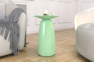 Stolik drewniany Kayani BAOBAB 44 różne kolory, wys. 44 cm / kolor pudrowa zieleń