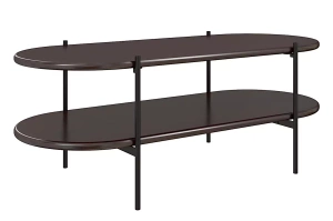 Stolik drewniany bukowy Skandica DOTA w kolorze palisander na metalowych nogach