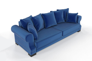 Elegancka 3-osobowa sofa GENEVA w angielskim stylu z funkcją spania i pojemnikiem na pościel