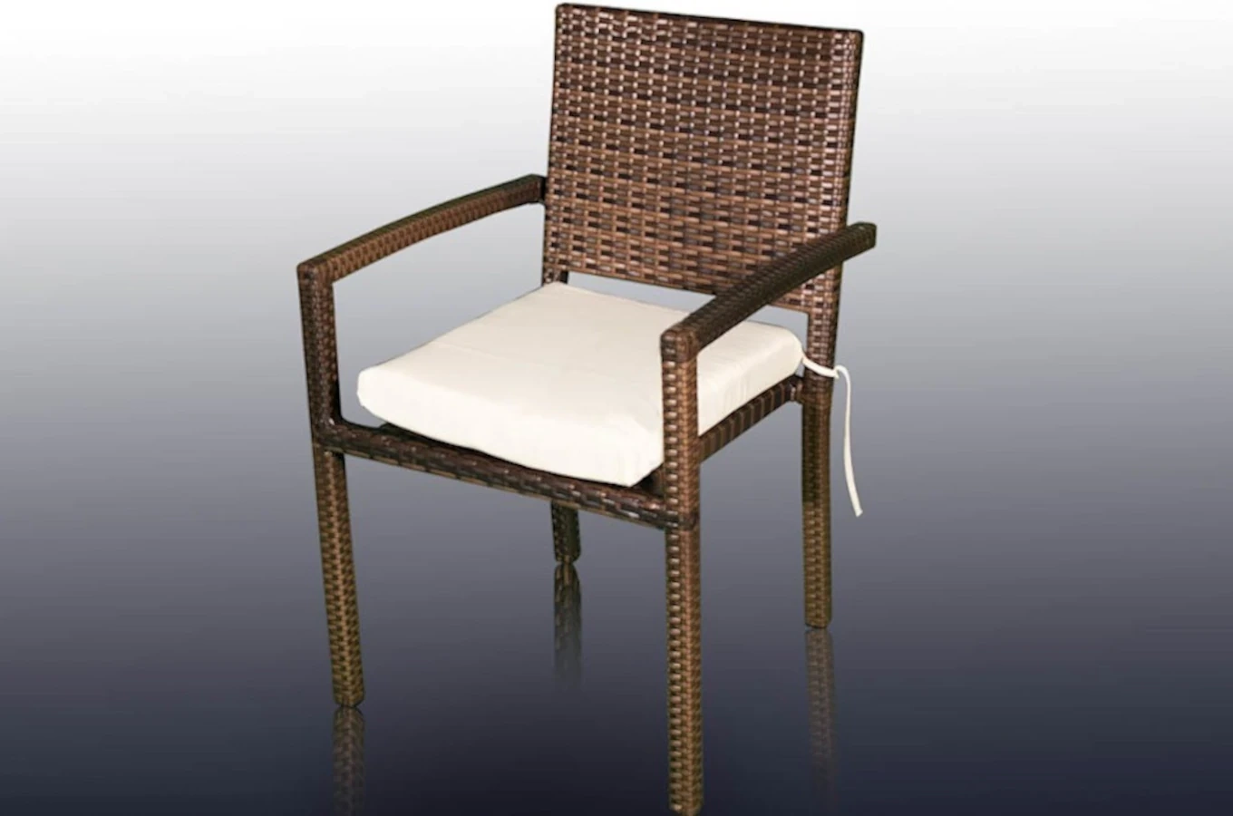 Zestaw mebli ogrodowych z technorattanu ORTA / Stół + 4 krzesła