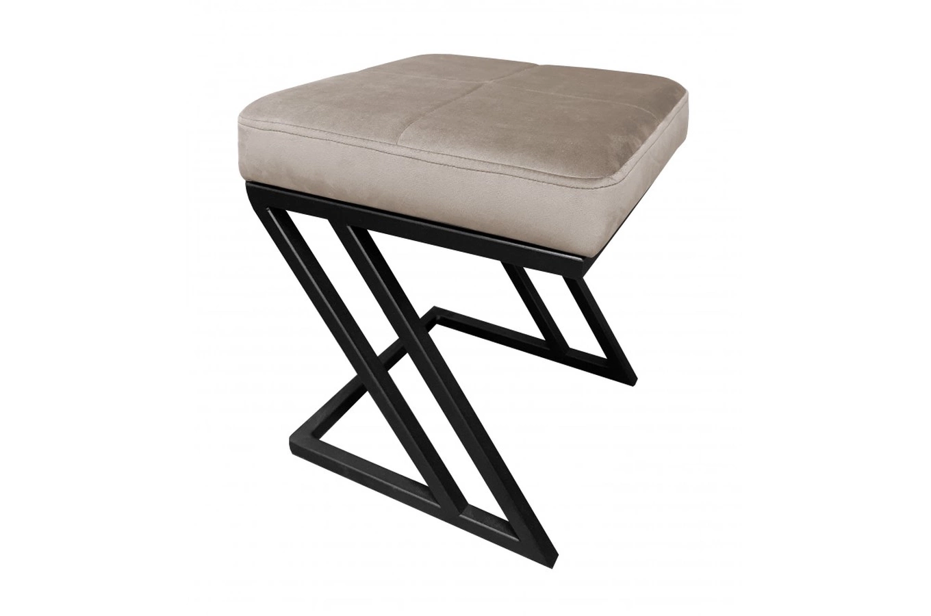 Tapicerowany puf DIZI na metalowych nogach / kolor tkaniny + podstawy do wyboru!