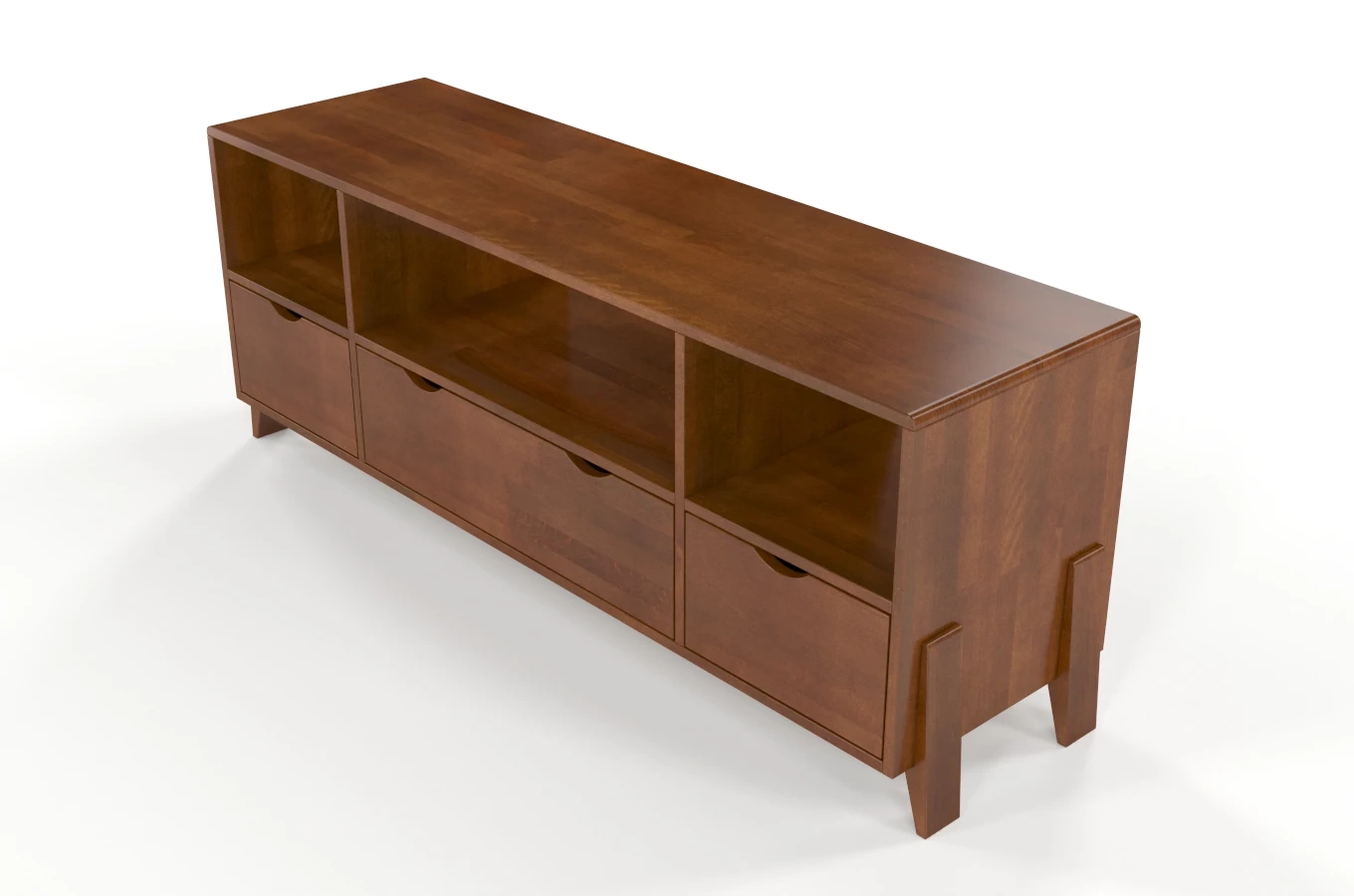 Drewniana szafka RTV bukowa Visby GDYNIA na nóżkach / szer. 160 cm