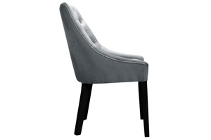 Eleganckie pikowane krzesło DONNA CHESTERFIELD na drewnianych nogach