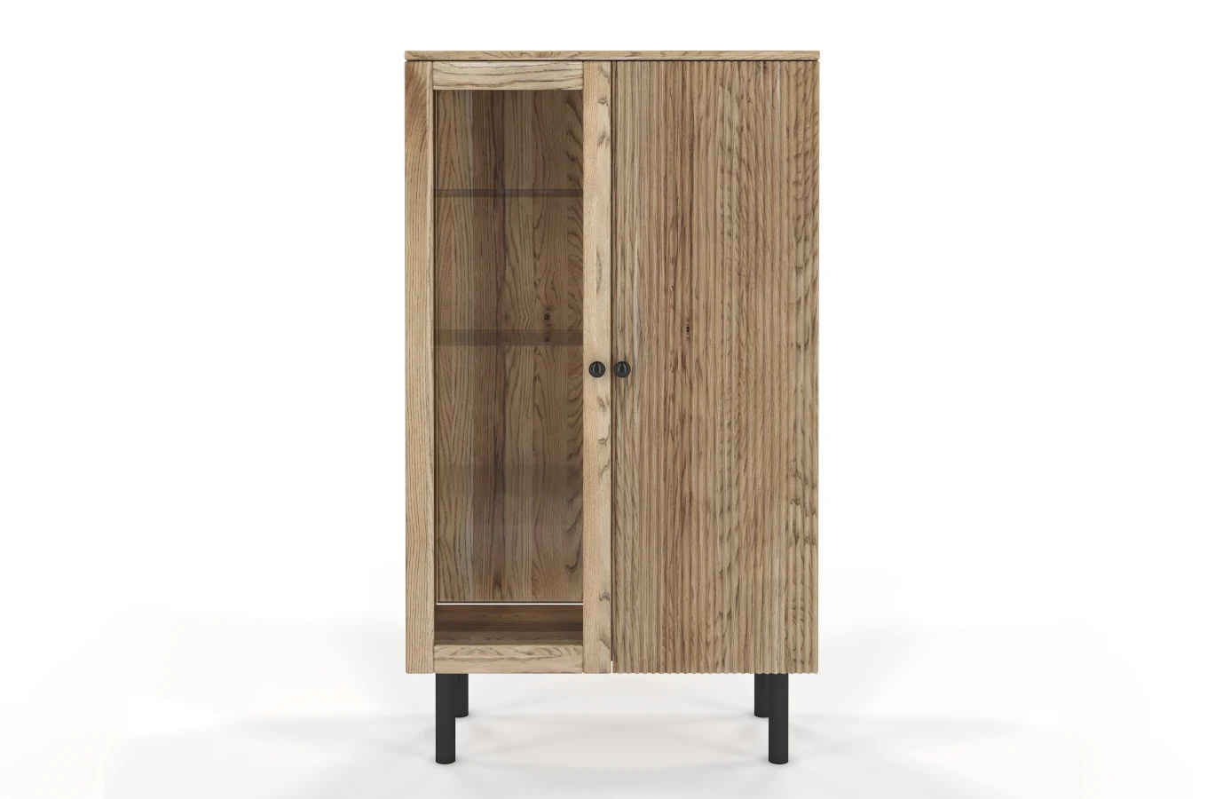 Witryna dębowa Visby NORVIK High / szer. 80 cm