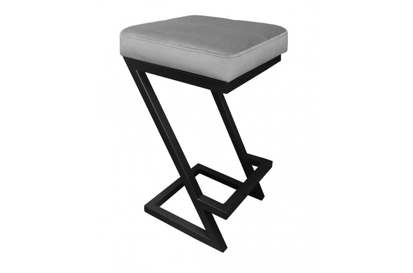 Tapicerowany hoker DIZI na metalowych nogach / kolor tkaniny + podstawy do wyboru!