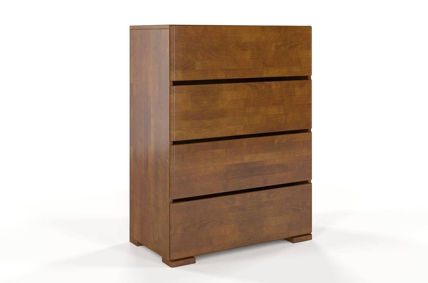 Drewniana komoda bukowa Visby Sandemo 4S80 / szer. 80 cm, kolor biały