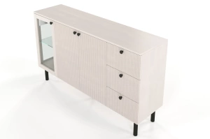 Komoda bukowa Visby Norvik / szerokość 160 cm / kolor biały