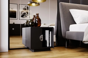 Czarna szafka nocna Dancan LOTTA / szer. 40 cm