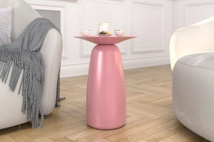 Stolik drewniany Kayani BAOBAB 44 różne kolory, wys. 44 cm / kolor pudrowy róż