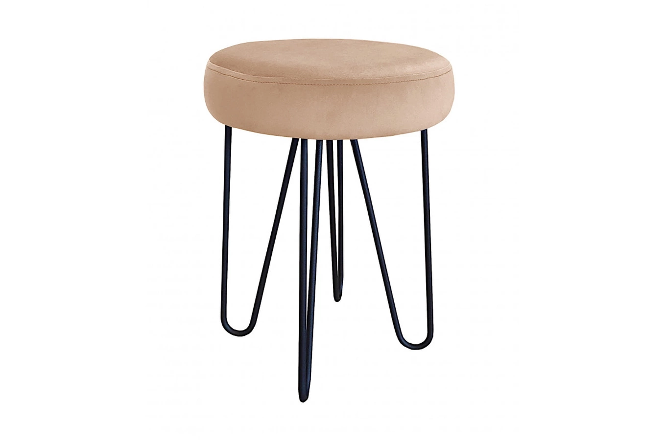 Tapicerowany taboret SECONDO na metalowych nogach / kolor tkaniny + podstawy do wyboru!