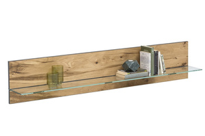 Nowoczesna dębowa półka wisząca TURID / 167.5x36x25 cm