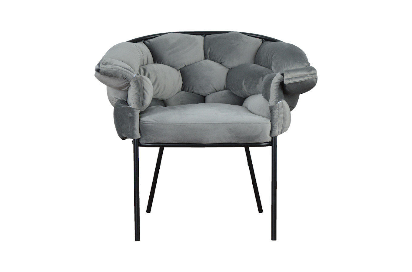 Nowoczesne krzesło FAVO BLACK z plecionym oparciem