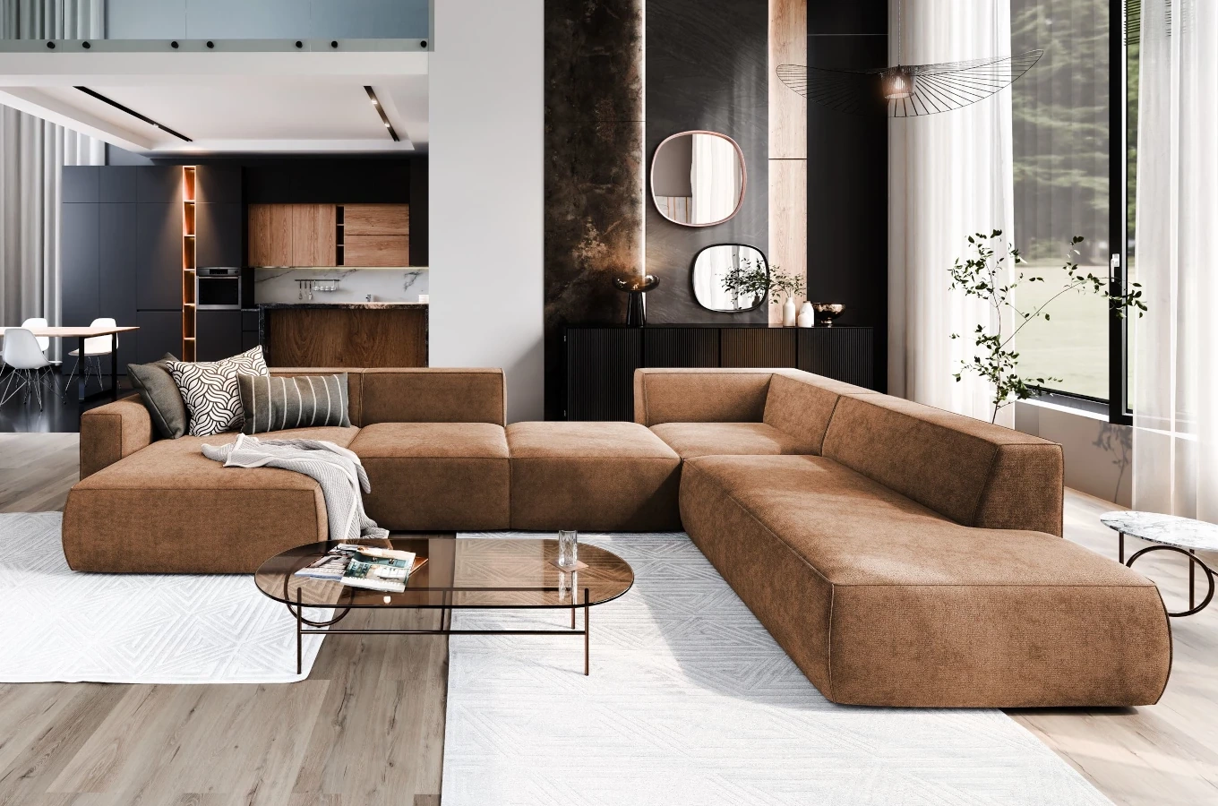 Nowoczesny narożnik modułowy MINKY 7