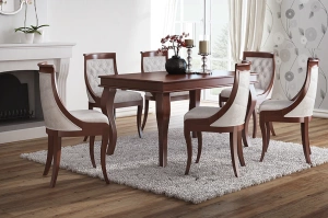 Eleganckie krzesło tapicerowane 856 z pikowanym oparciem