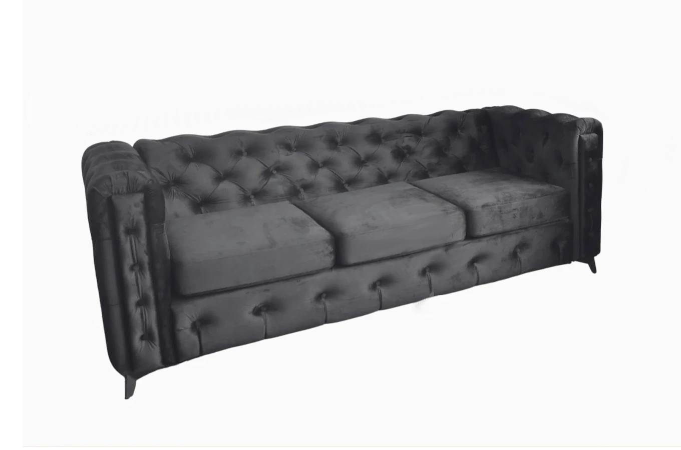 Elegancka 3-osobowa sofa MEDIOLAN III w stylu Chesterfield / szerokość 239 cm