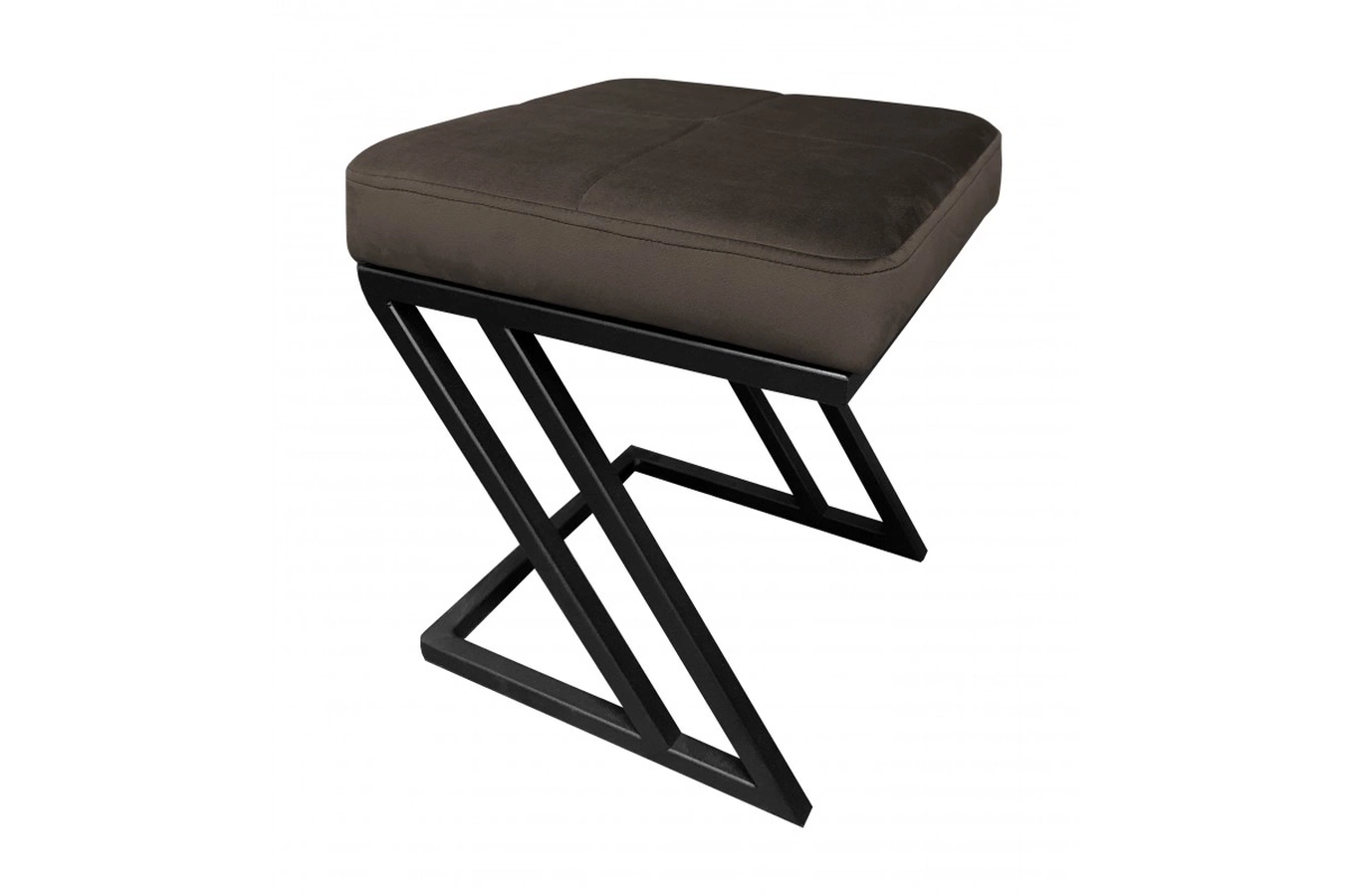 Tapicerowany puf DIZI na metalowych nogach / kolor tkaniny + podstawy do wyboru!