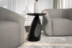 Stolik drewniany Kayani ISLAND różne kolory, wys. 40 cm / kolor czarny