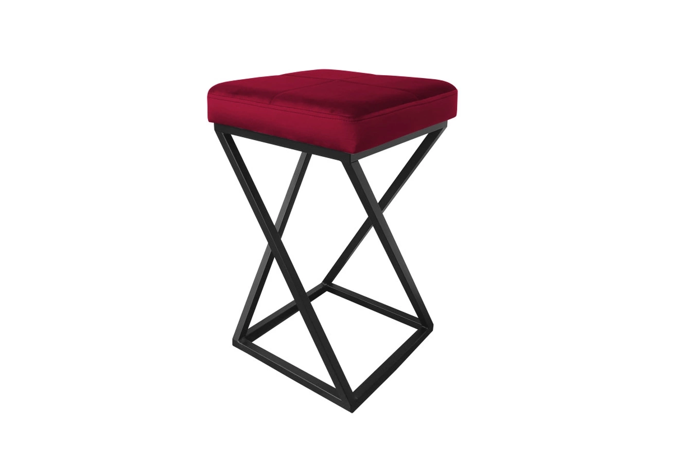 Tapicerowany hoker DIXI na metalowych nogach / kolor tkaniny + podstawy do wyboru!