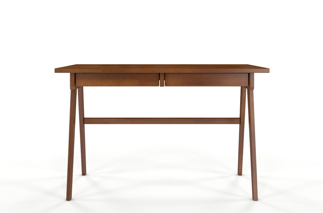 Drewniane bukowe biurko / toaletka z szufladami Visby EDDA / kolor orzech