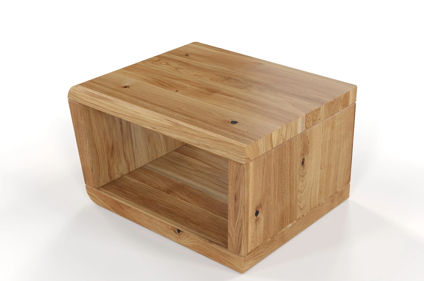 Nowoczesna drewniana szafka nocna dębowa bez szuflad Visby HARALD / szer. 50 cm