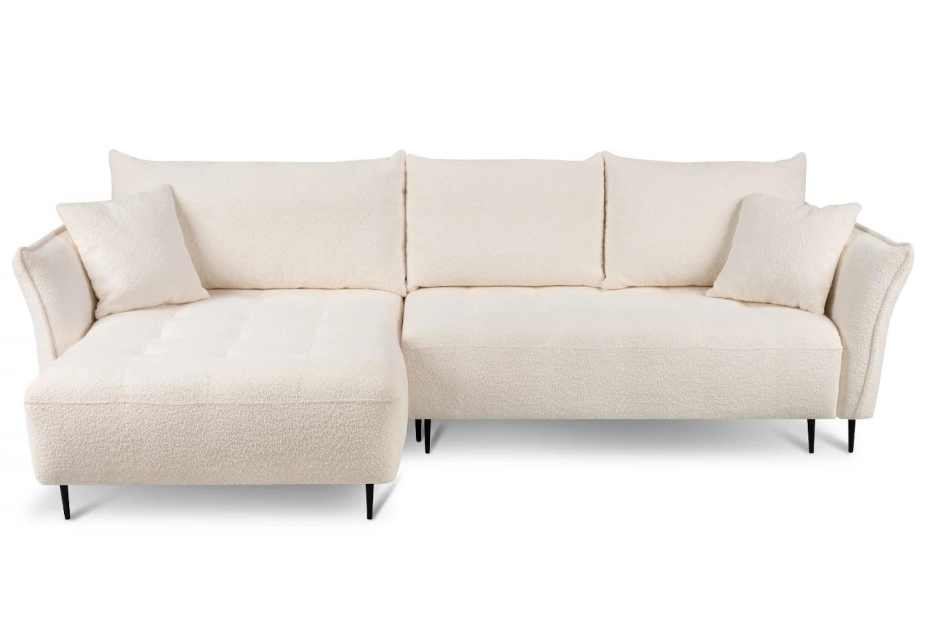 Nowoczesny rozkładany narożnik LOCA z funkcją spania i pojemnikiem na pościel