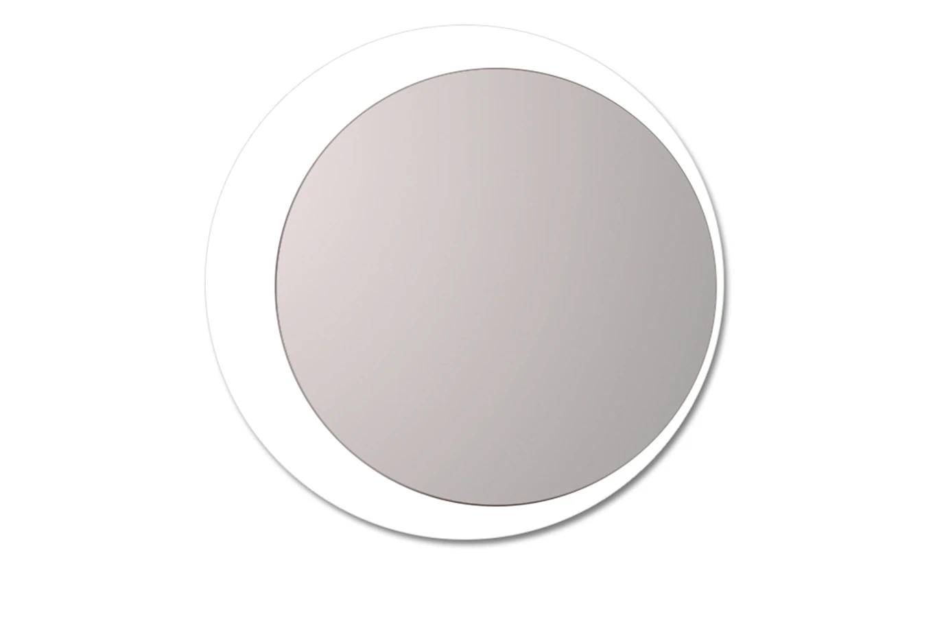 Okrągłe lustro SIMPLE MOON z oświetleniem LED / rama dostępna w 2 kolorach