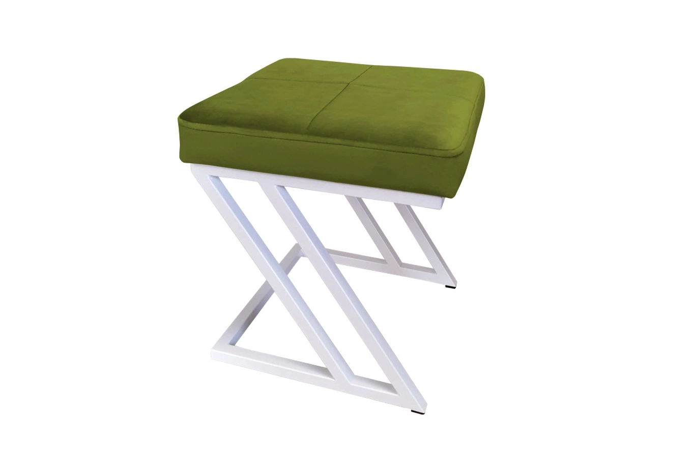 Tapicerowany puf DIZI na metalowych nogach / kolor tkaniny + podstawy do wyboru!