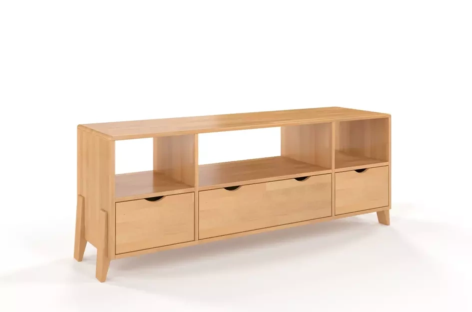 Drewniana szafka RTV bukowa Visby GDYNIA na nóżkach / naturalny