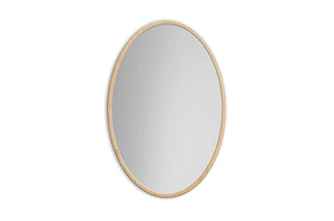 Owalne lustro OVAL Natural / rama w kolorze naturalnym