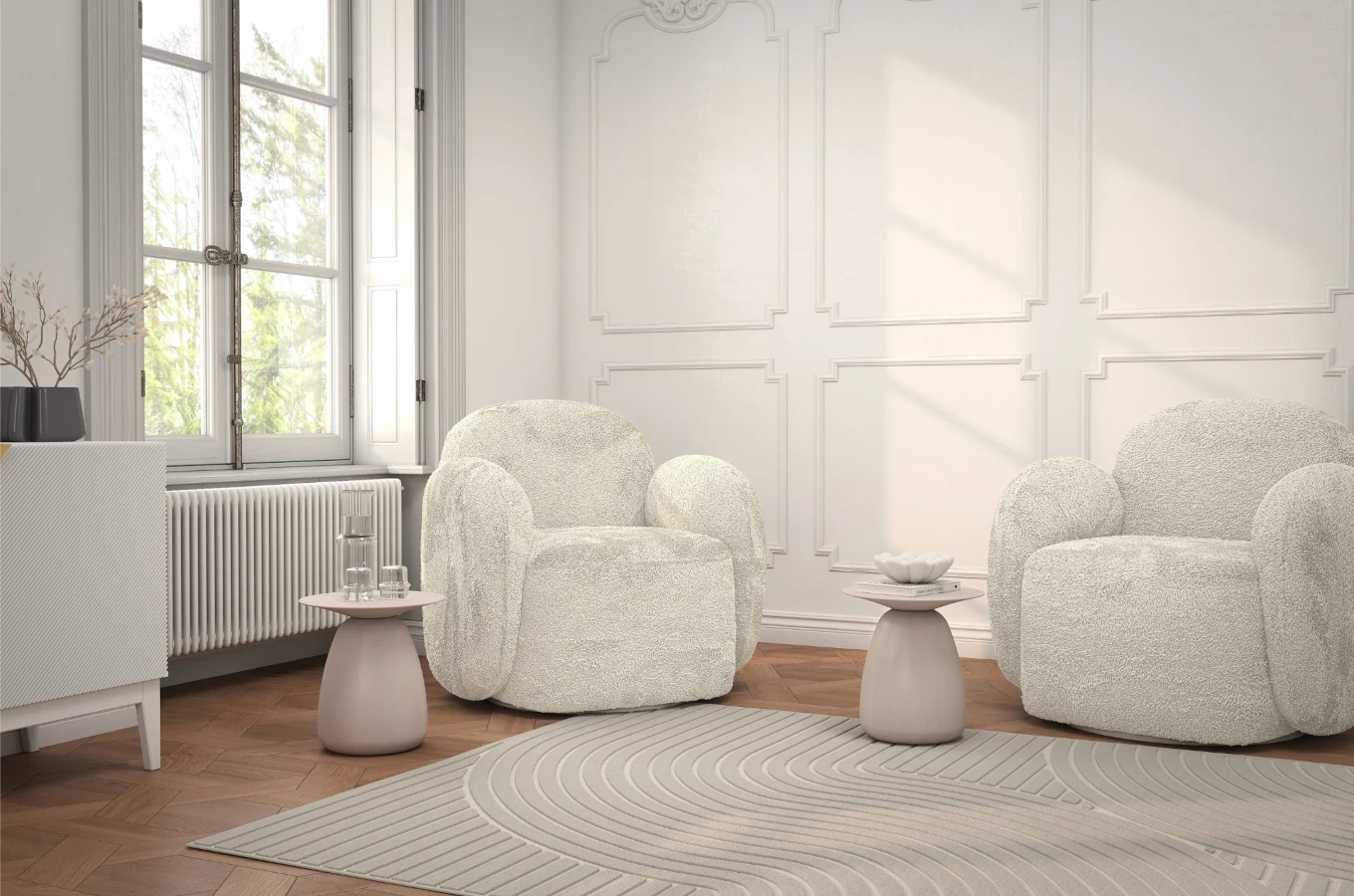 Stolik drewniany Kayani BAOBAB 34 różne kolory, wys. 34 cm