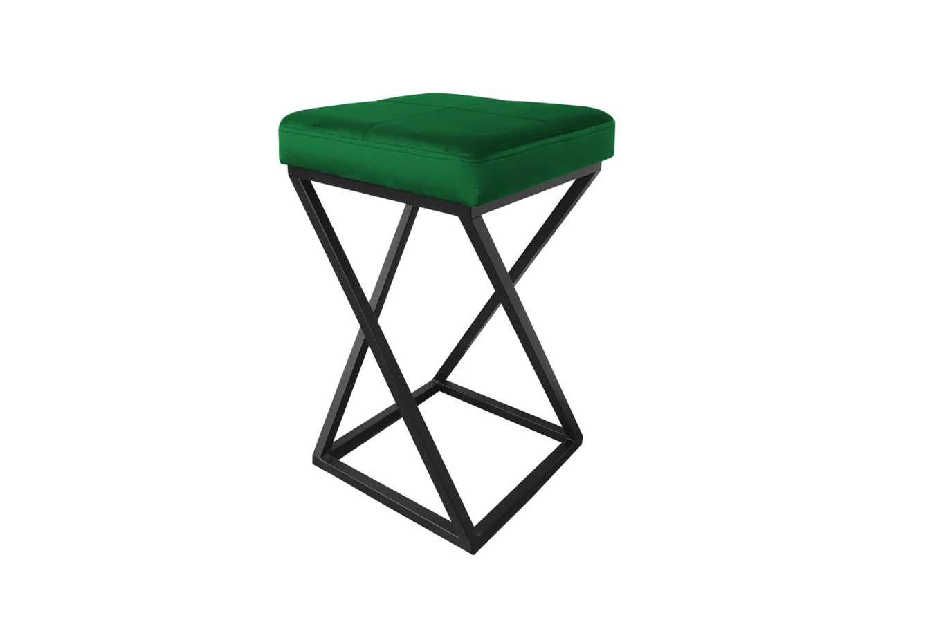 Tapicerowany hoker DIXI na metalowych nogach / kolor tkaniny + podstawy do wyboru!