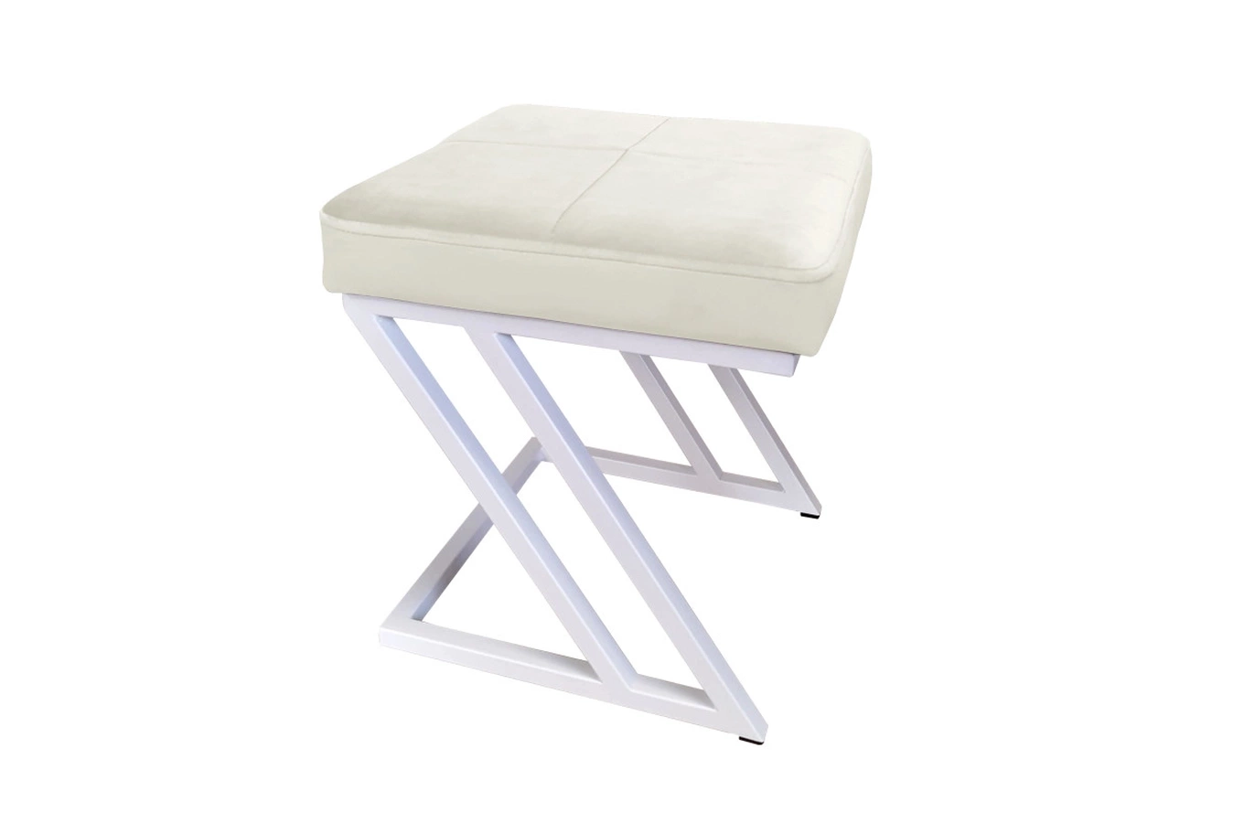 Tapicerowany puf DIZI na metalowych nogach / kolor tkaniny + podstawy do wyboru!