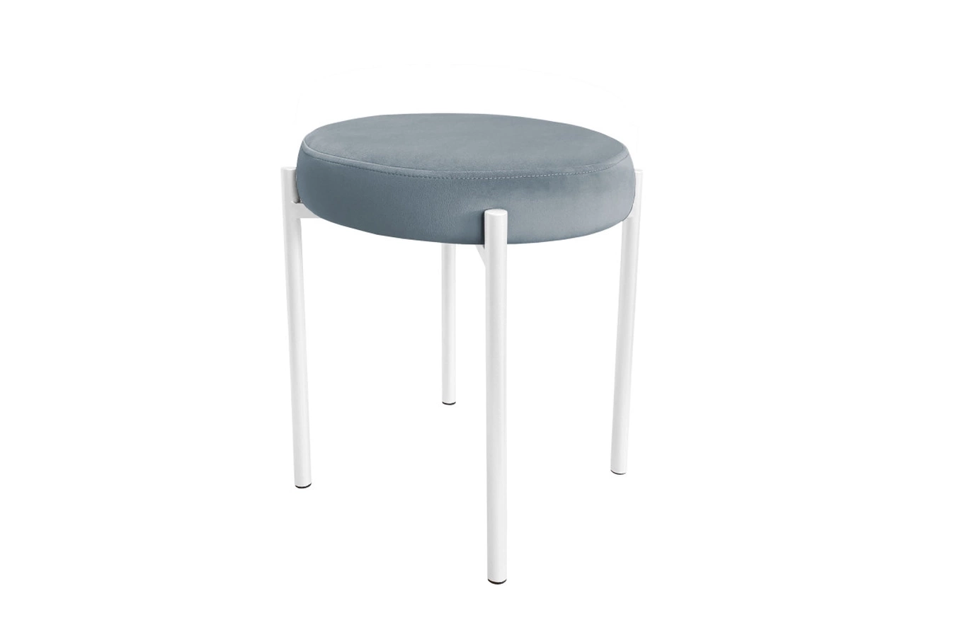 Tapicerowany taboret TERZO na metalowych nogach / kolor tkaniny + podstawy do wyboru!