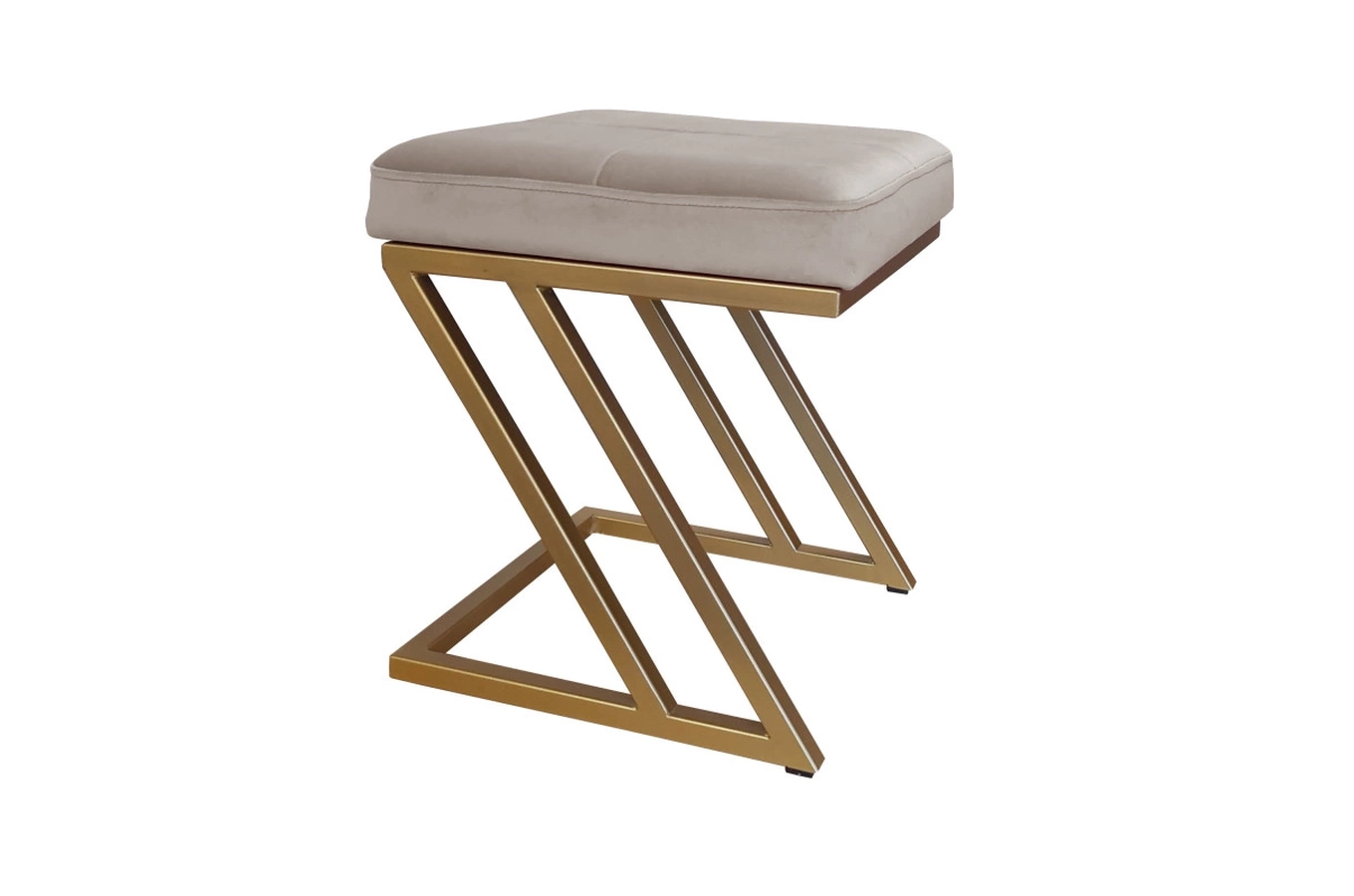 Tapicerowany puf DIZI na metalowych nogach / kolor tkaniny + podstawy do wyboru!