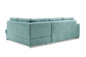 Elegancki narożnik AZURRA Mini z funkcją spania i pojemnikiem na pościel