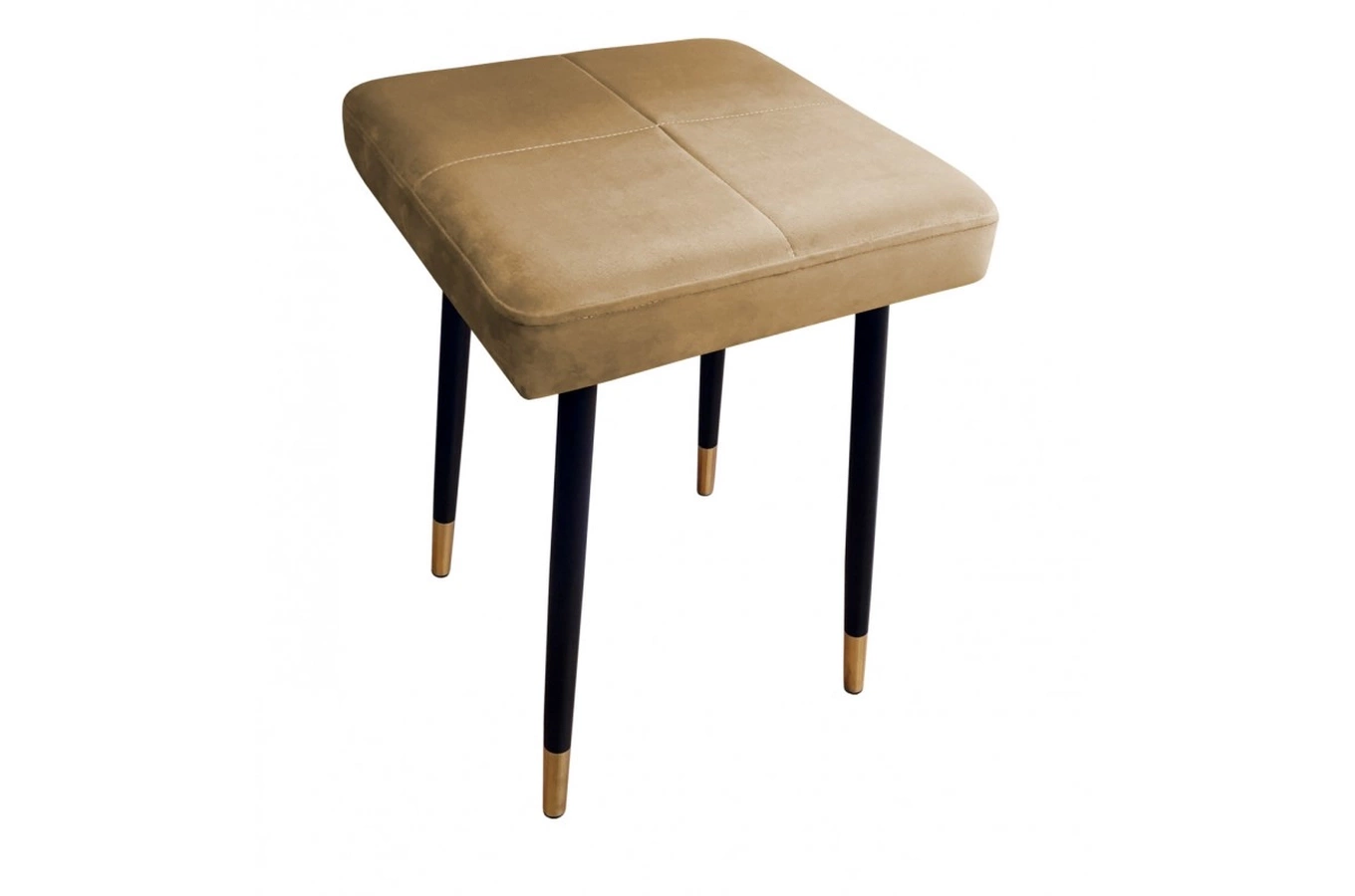 Tapicerowany taboret QUINTO na metalowych nogach / kolor tkaniny + podstawy do wyboru!