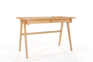 Drewniane bukowe biurko / toaletka z szufladami Visby EDDA / 120x65 cm