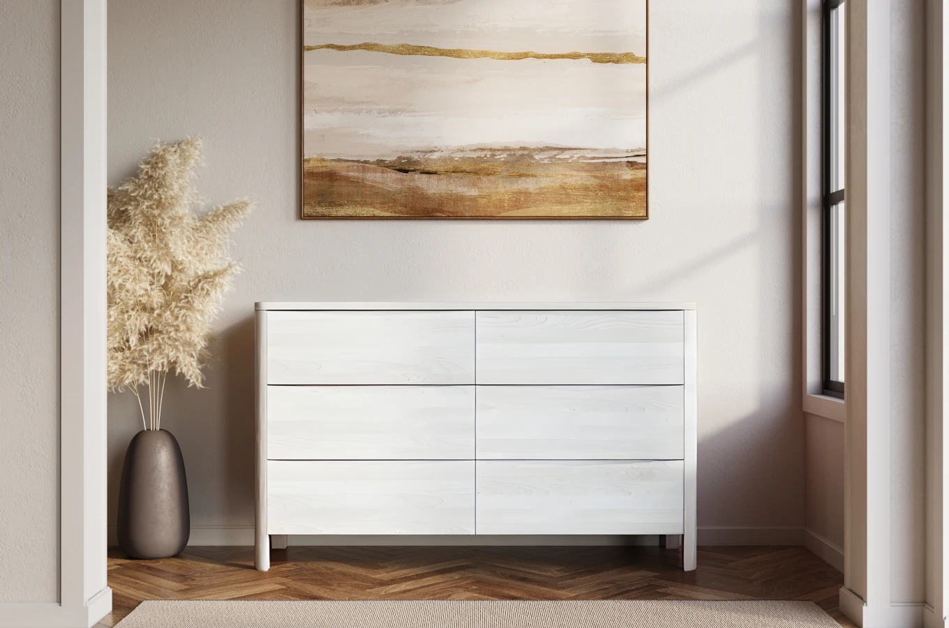 Drewniana komoda bukowa Visby MODENA LOW 150