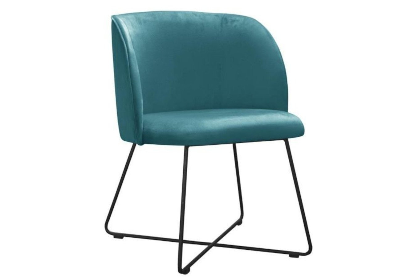 Nowoczesne krzesło tapicerowane INGE X na metalowych nogach