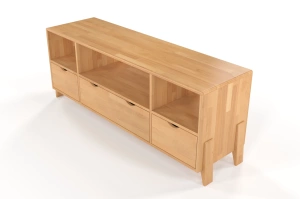Drewniana szafka RTV bukowa Visby GDYNIA na nóżkach / szer. 160 cm
