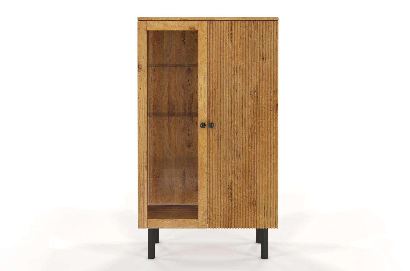 Witryna dębowa Visby NORVIK High / szer. 80 cm