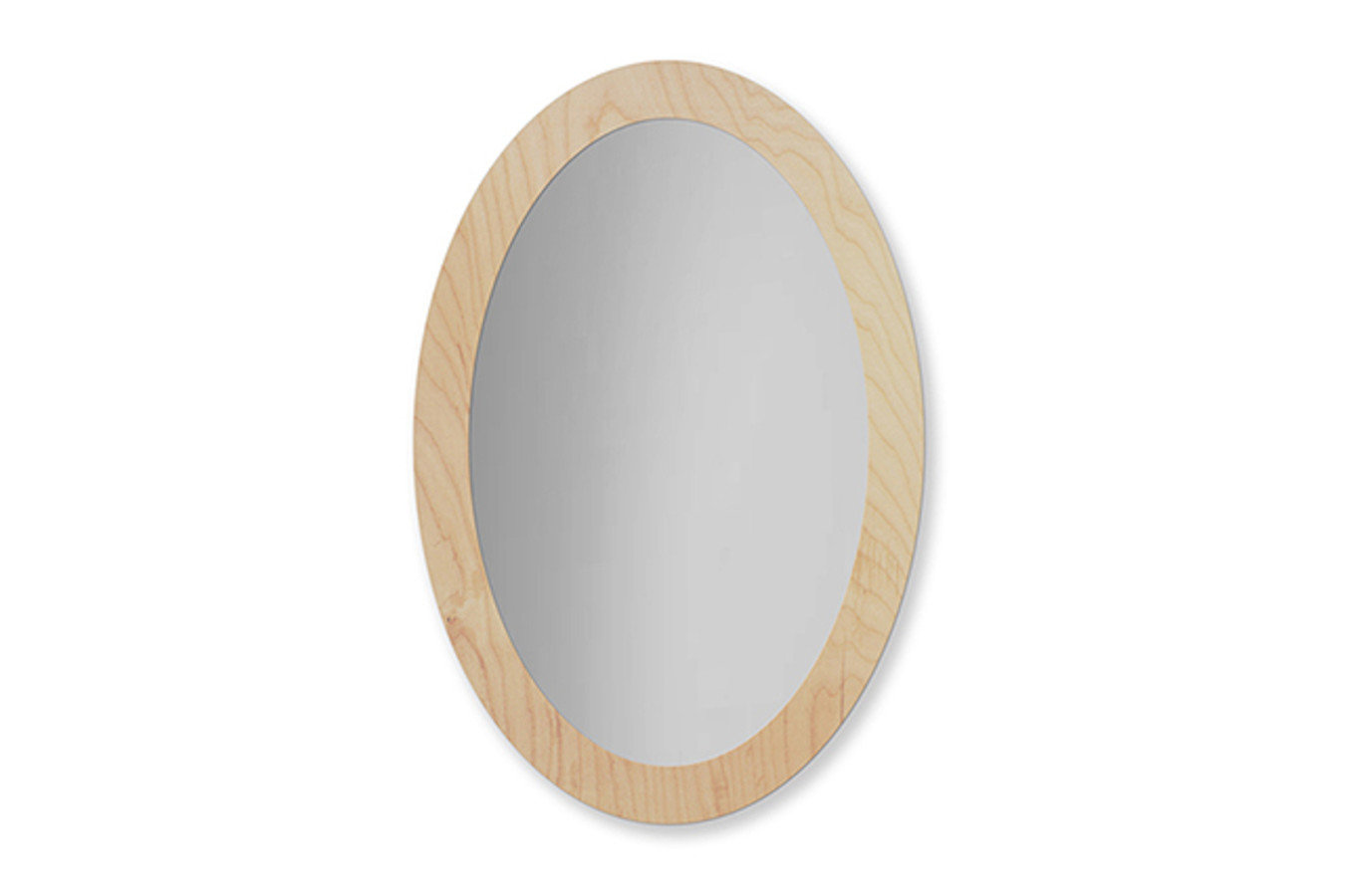 Owalne lustro OVAL BOLD Natural / rama w kolorze naturalnym
