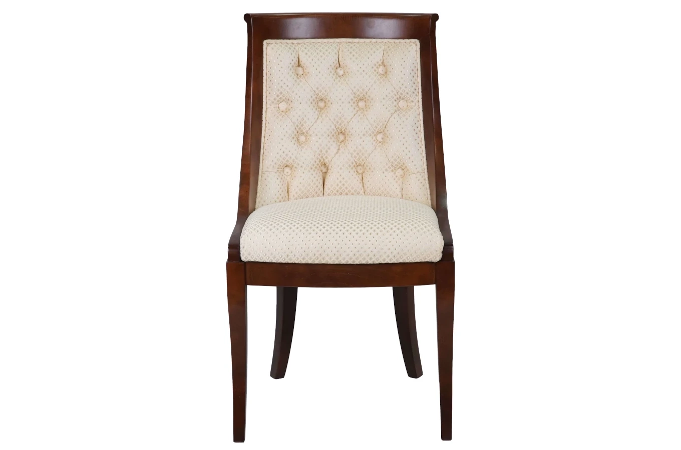 Eleganckie krzesło tapicerowane 856 z pikowanym oparciem