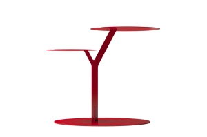 Metalowy stolik pomocniczy do salonu Kayani IROKO / kolor bordowy