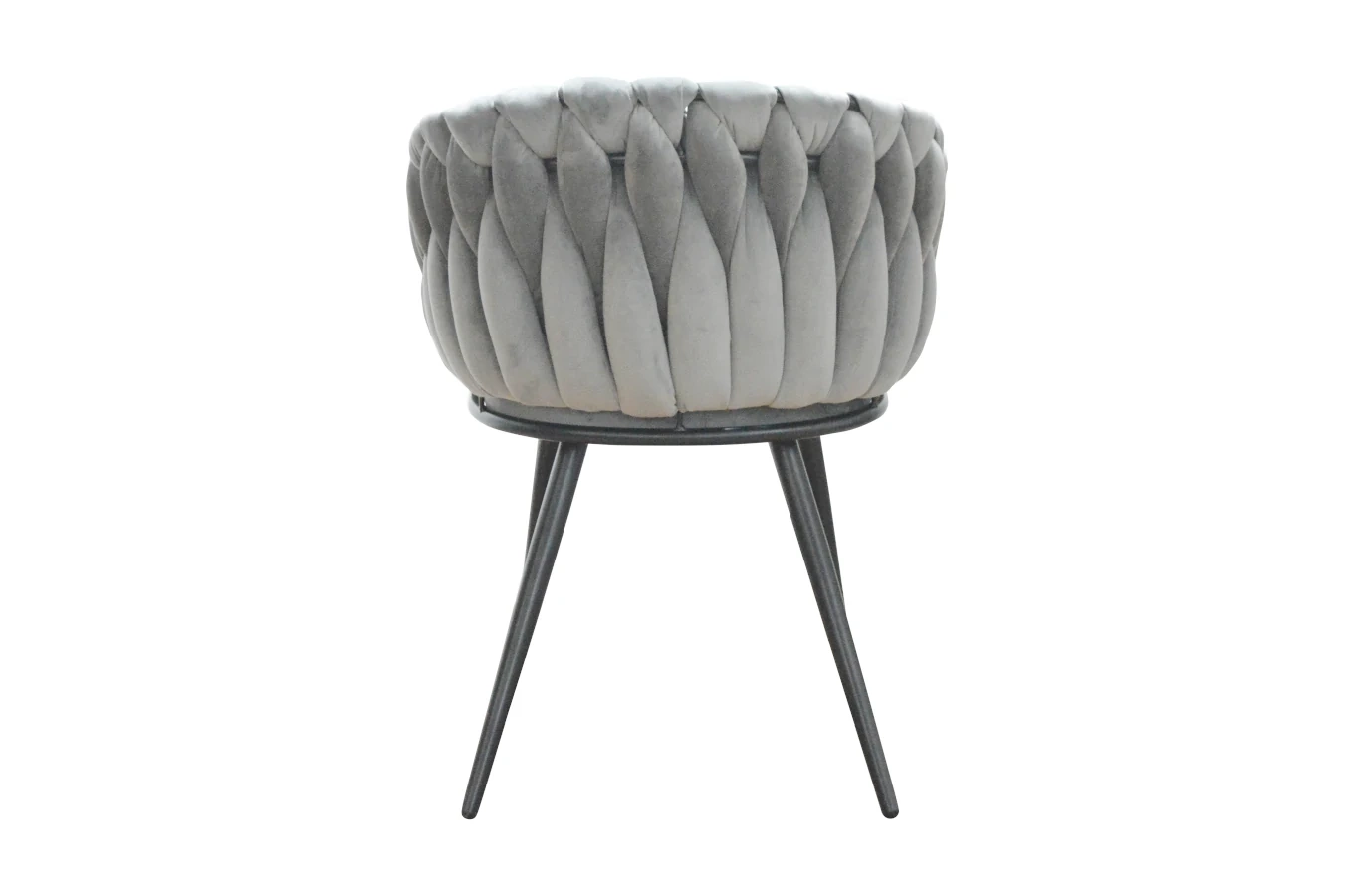 Nowoczesne krzesło SARA BLACK z plecionym oparciem