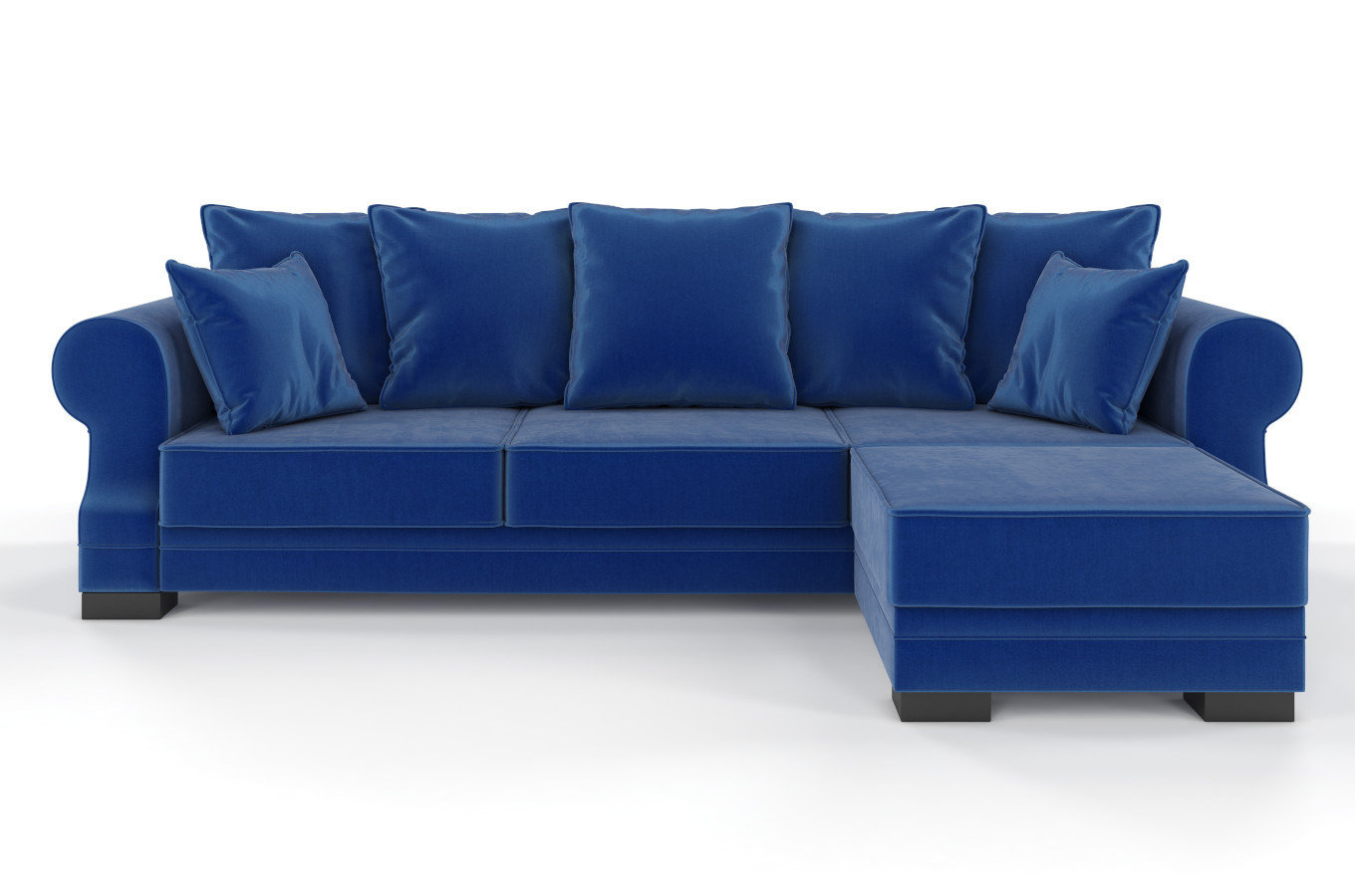 Elegancki narożnik GENEVA w angielskim stylu z funkcją spania i pojemnikiem na pościel